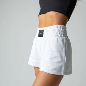 White High-Waisted Shorts